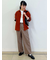 ◆ウールポリエステルチェックパンツ