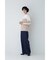 ◆袖ボタン付きボーダーニット