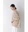 ◆綿麻半袖チェックシャツ