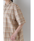 ◆綿麻半袖チェックシャツ