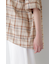◆綿麻半袖チェックシャツ