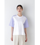 ◆ストライプ布帛コンビＴシャツ