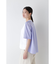 ◆ストライプ布帛コンビＴシャツ