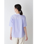 ◆ストライプ布帛コンビＴシャツ