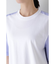 ◆ストライプ布帛コンビＴシャツ