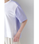◆ストライプ布帛コンビＴシャツ
