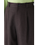 ◆ウールフラノワイドテーパードパンツ