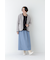 ◆ツイルワッシャーレースアップブラウス