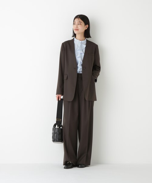 ◇Vネックノーカラージャケット｜ヒューマンウーマンの通販｜&mall