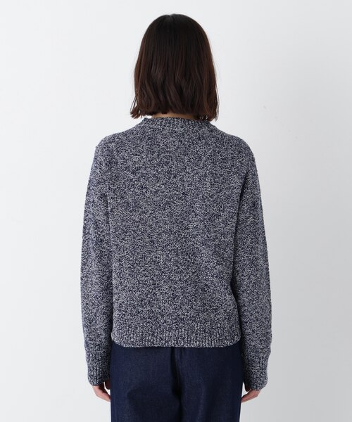 ◇MIXヤーンクルーネックカーディガン｜ヒューマンウーマンの通販