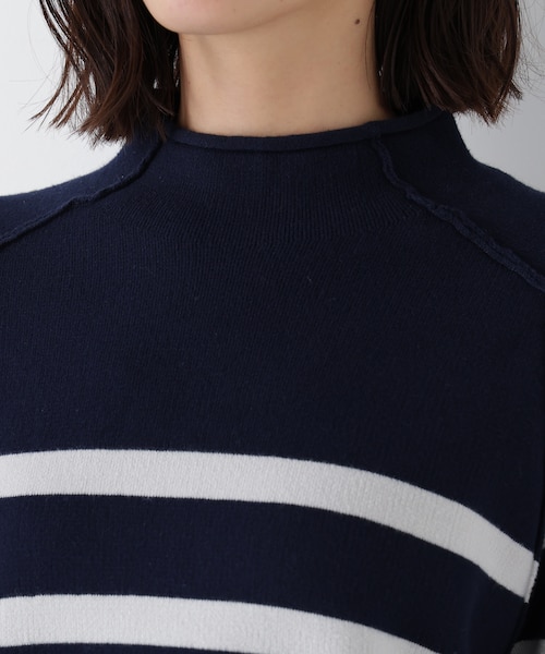 ◇コットンジャガードボトルネックPO｜ヒューマンウーマンの通販