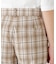◆≪ウォッシャブル≫先染めチェックストレートパンツ