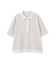 ◆リーフ格子レース　ポロＴシャツ