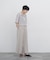 ◆リーフ格子レース　ポロＴシャツ