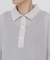 ◆リーフ格子レース　ポロＴシャツ