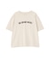 ◆フロッキープリントクルーネックＴシャツ