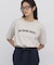 ◆フロッキープリントクルーネックＴシャツ