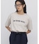 ◆フロッキープリントクルーネックＴシャツ
