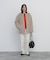 フェイクムートンリバーシブルノーカラーハーフコート
