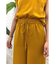 [WEB限定カラー・マスタード]ピーチサテンワイドパンツ