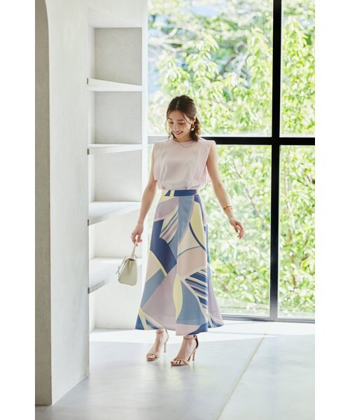 冨張愛コラボ]マルチカラープリントスカート｜ピンキーアンドダイアン