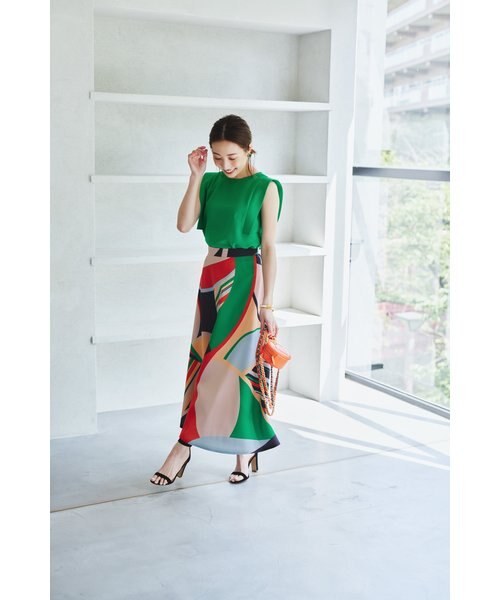 冨張愛コラボ]マルチカラープリントスカート｜ピンキーアンドダイアン