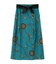 合皮ベルト付きスカーフプリントスカート
