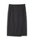 フロントボタンウール混スカート