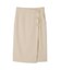 フロントボタンウール混スカート