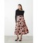 フラワープリントフレアスカート