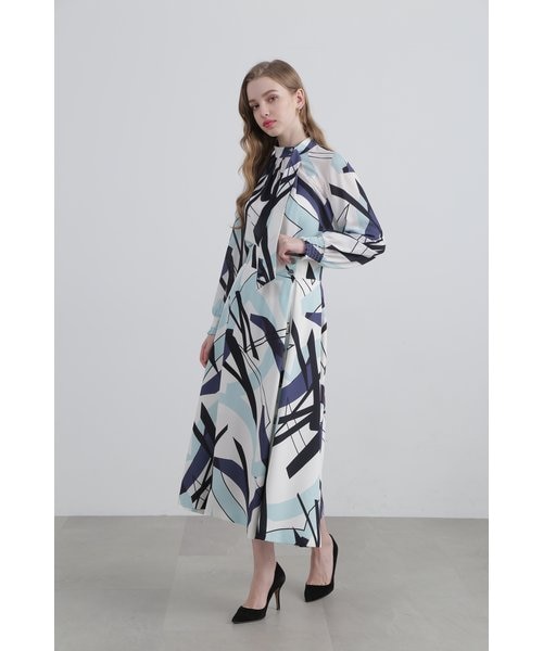 ◇ジオメトリックアートプリントブラウス｜ピンキーアンドダイアンの