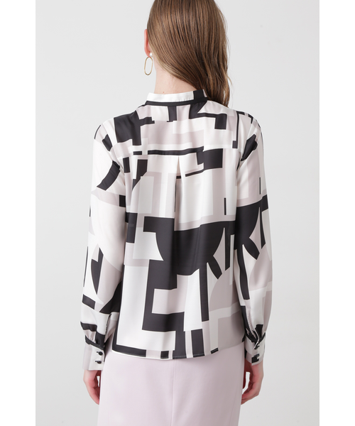 ◇サークルジオメトリックプリントブラウス｜ピンキーアンドダイアンの
