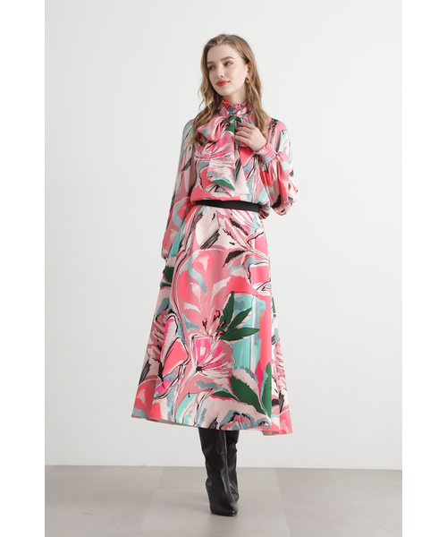 新品未使用タグ付きピンキーダイアンアートフラワープリントスカート ◇アートフラワープリントスカート｜ピンキーアンドダイアンの通販