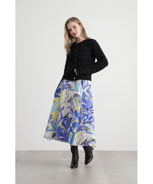 ◇アートフラワープリントスカート｜ピンキーアンドダイアンの通販