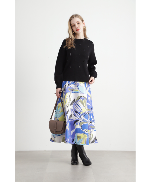 ◇アートフラワープリントスカート｜ピンキーアンドダイアンの通販