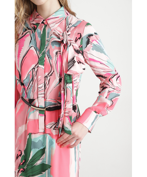 ◇アートフラワープリントワンピース｜ピンキーアンドダイアンの通販