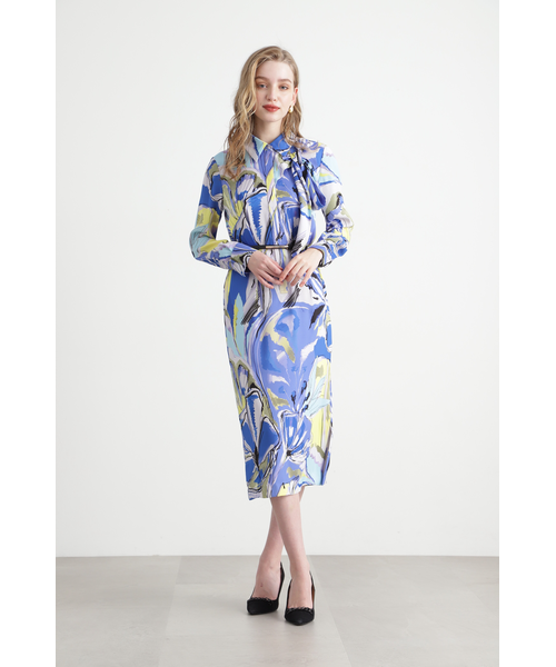 ◇アートフラワープリントワンピース｜ピンキーアンドダイアンの