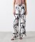 アートフラワープリントパンツ