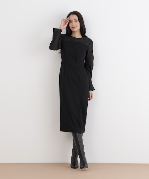 ◇パールスリーブドッキングワンピース｜ピンキーアンドダイアンの通販