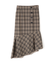 ◆グレンチェックアシンメトリーラッフルスカート