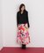 ◆フラワープリントタフタフレアースカート