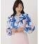 ◆フラワープリントギャザーブラウス