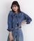 ネックリボンデニムシャツ