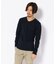 《DAILY》RIB L／S V-NECK T-SHIRT／リブ 長袖 ブイネック Tシャツ  デイリーウェア