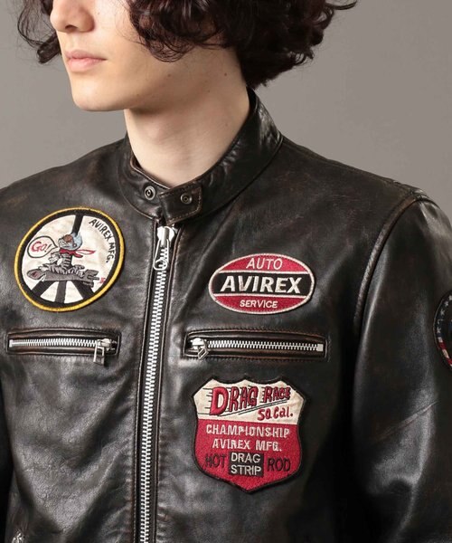 AVIREX／スタンド シングル ライダース ジャケット AVIREX（アヴィレックス）の「STAND SINGLE RIDERS JACKET