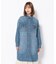WHOLE PATTERN TUNIC DENIM SHIRT／ 総柄チュニックデニムシャツ