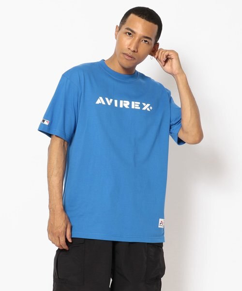 日本製 00s LB-03 ワンショルダーレースシャツ Dodgers ピチT AVIREX（アヴィレックス）の「【MLB×AVIREX】ドジャース Tシャツ