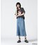 《直営店限定》 REMAKE STRETCH DENIM NAVY SKIRT／ リメイクストレッチデニムスカート