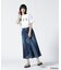 《直営店限定》 REMAKE STRETCH DENIM NAVY SKIRT／ リメイクストレッチデニムスカート