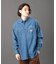 《REBUILD COLLECTION》バーシティー 長袖 デニムシャツ ／ L／S VARSITY DENIM SHIRT